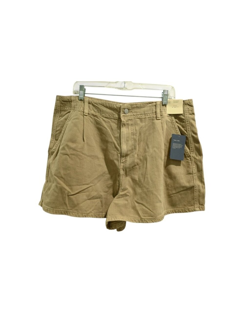 NWT Universal Thread Pleated Shorts Sz 16 Khaki Cotton Blend Casual Everyday